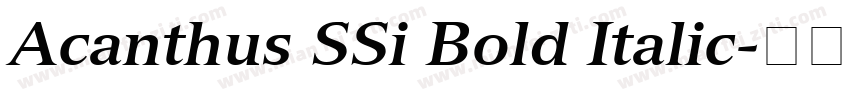 Acanthus SSi Bold Italic字体转换